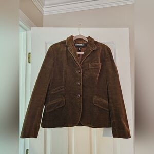 Lauren Jeans Co By Ralph Lauren Brown Corduroy Women's Blazer